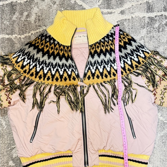 We The Free Riley Swit Fringe Knit Bomber Jacket - Picture 9 of 9